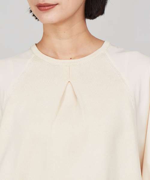 qualite（カリテ）の「フォルムスリーブコンビニット（ニット/セーター・レディース・キャメル/ブラック/アイボリー・フリー）」の16枚目の写真