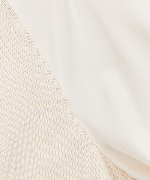 qualite（カリテ）の「フォルムスリーブコンビニット（ニット/セーター・レディース・キャメル/ブラック/アイボリー・フリー）」の18枚目の写真