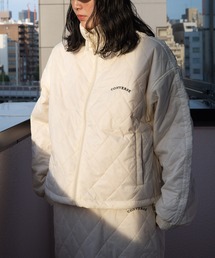 CONVERSE（コンバース）の「【 CONVERSE / コンバース 】 キルティング ベロアライン スタンド ブルゾン MNY 3487-8353 JACKET（ブルゾン・ホワイト系）」