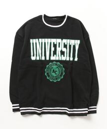 Brushed line ribbed sweatshirt / 裏起毛ラインリブスウェットトレーナー unisex