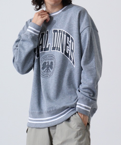 FUNALIVE(ファンアライブ)の「Brushed line ribbed sweatshirt / 裏起毛ラインリブスウェットトレーナー unisex(スウェット・メンズ・ダークグレー/グリーン系/グレイッシュベージュ/ネイビー/グリーン/ブラック/ヘザーグレー/ベージュ系/グレー系/ネイビー系/チャコール/杢グレー/オートミール/グリーン系1/グレー系1/ベージュ/ブラック系・M/XL/L)」の8枚目の写真