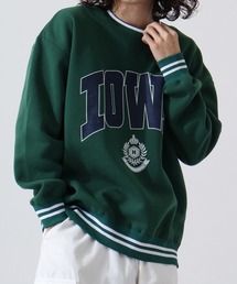 Brushed line ribbed sweatshirt / 裏起毛ラインリブスウェットトレーナー unisex
