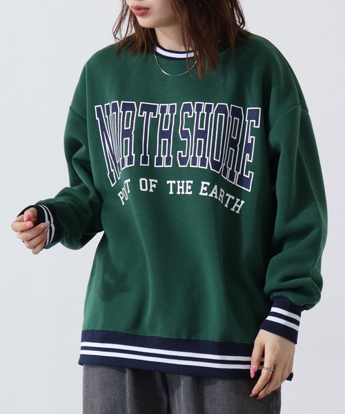 FUNALIVE(ファンアライブ)の「Brushed line ribbed sweatshirt / 裏起毛ラインリブスウェットトレーナー unisex(スウェット・メンズ・ダークグレー/グリーン系/グレイッシュベージュ/ネイビー/グリーン/ブラック/ヘザーグレー/ベージュ系/グレー系/ネイビー系/チャコール/杢グレー/オートミール/グリーン系1/グレー系1/ベージュ/ブラック系・M/XL/L)」の1枚目の写真