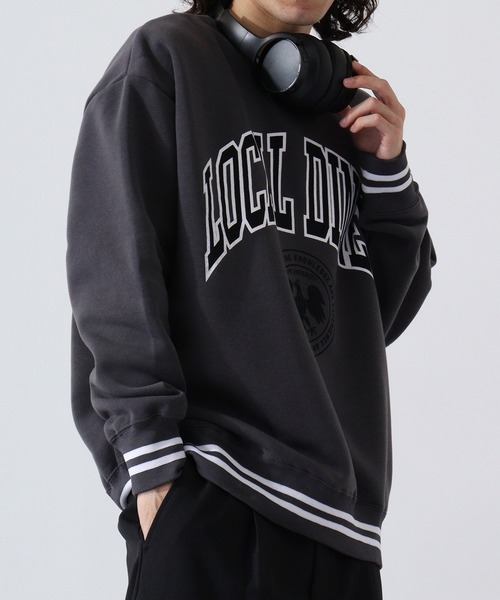 FUNALIVE(ファンアライブ)の「Brushed line ribbed sweatshirt / 裏起毛ラインリブスウェットトレーナー unisex(スウェット・メンズ・ダークグレー/グリーン系/グレイッシュベージュ/ネイビー/グリーン/ブラック/ヘザーグレー/ベージュ系/グレー系/ネイビー系/チャコール/杢グレー/オートミール/グリーン系1/グレー系1/ベージュ/ブラック系・M/XL/L)」の4枚目の写真