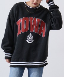 Brushed line ribbed sweatshirt / 裏起毛ラインリブスウェットトレーナー unisex