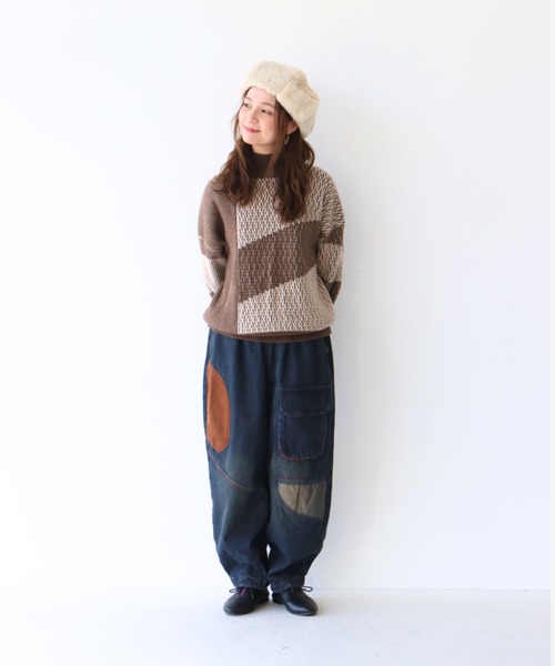 sanpo kuschel(サンポクシェル)の「織りなす触感チョコニットトップス(ニット/セーター・レディース・ブラウン・FREE)」の8枚目の写真