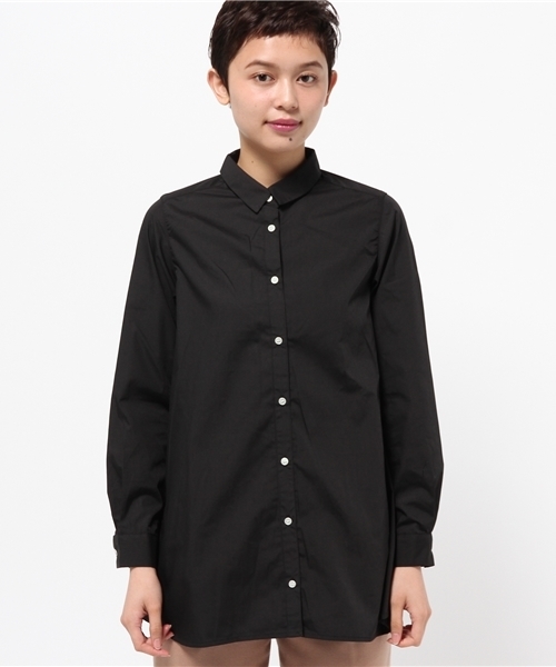 earth music&ecology(アースミュージックアンドエコロジー)の「バックプリーツシャツ(シャツ/ブラウス・レディース・ブラック/オフホワイト/グリーン系その他・FREE)」の12枚目の写真