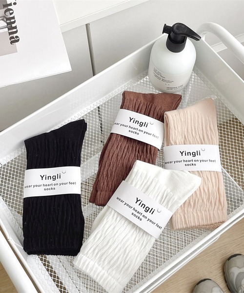 セール】レディース くしゅくしゅソックス 3足セット（ソックス/靴下