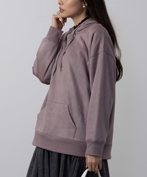 NAVY 温℃ スエードタッチ 裏起毛パーカー