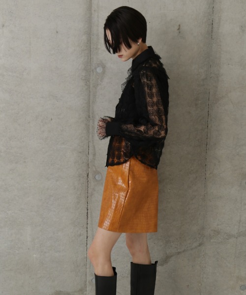 Sister Jane（シスタージェーン）の「(SISTER JANE)メダリオンローズチュールブラウス（シャツ/ブラウス・レディース・ブラック・SMALL）」の4枚目の写真