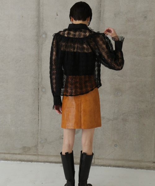 Sister Jane（シスタージェーン）の「(SISTER JANE)メダリオンローズチュールブラウス（シャツ/ブラウス・レディース・ブラック・SMALL）」の5枚目の写真