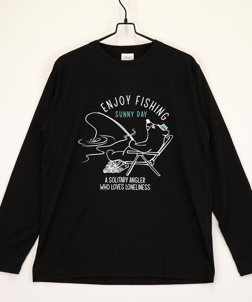 FUNALIVE(ファンアライブ)の「アニマルプリント ロングスリーブTシャツ(Tシャツ/カットソー・メンズ・ブラック系/ブルー系/ホワイト/ホワイト系4/ブルー/ブラック系2/ホワイト系3/ブラック系4/ホワイト系2/ホワイト系/ホワイト系1/ミント/ベージュ系/ブラック系1/ブラック/ネイビー/ラベンダー/グレイッシュベージュ/ライトグリーン系/パープル系/ネイビー系1/ネイビー系/ベージュ系1/ブラック系3・LL/L/M)」の10枚目の写真