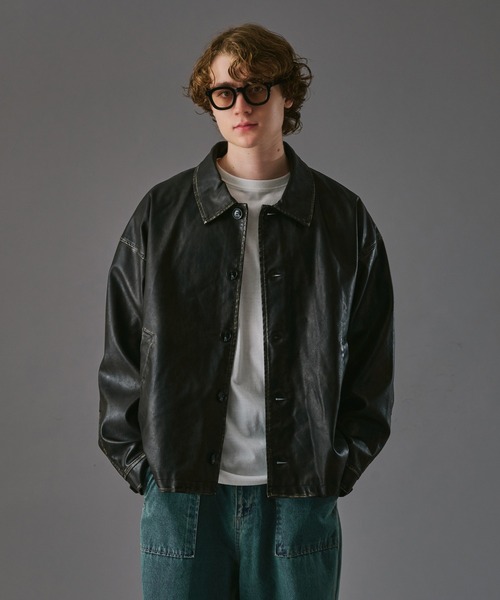 WETTEMPT（ウィテンプト）の「VINTAGE LIKE FAKE LEATHER JACKET 