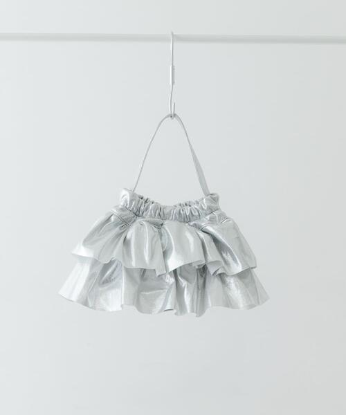 RODE SKO(ロデスコ)の「フリルメタリックミニバッグ(ショルダーバッグ・レディース・ブラック/シルバー/ライトブルー・ONE)」の3枚目の写真