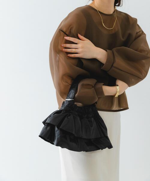 RODE SKO(ロデスコ)の「フリルメタリックミニバッグ(ショルダーバッグ・レディース・ブラック/シルバー/ライトブルー・ONE)」の5枚目の写真