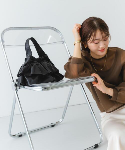 RODE SKO(ロデスコ)の「フリルメタリックミニバッグ(ショルダーバッグ・レディース・ブラック/シルバー/ライトブルー・ONE)」の12枚目の写真