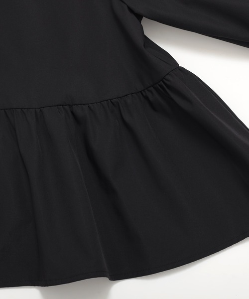 MERAKI（メラキ）の「[MERAKI] フリルフードペプラムパーカーJKT（パーカー・レディース・ブラック・FREE）」の11枚目の写真