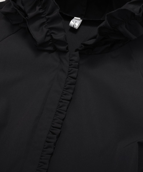 MERAKI（メラキ）の「[MERAKI] フリルフードペプラムパーカーJKT（パーカー・レディース・ブラック・FREE）」の13枚目の写真