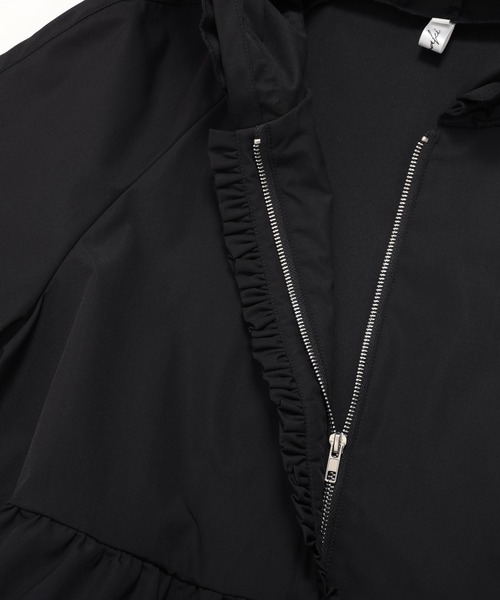 MERAKI（メラキ）の「[MERAKI] フリルフードペプラムパーカーJKT（パーカー・レディース・ブラック・FREE）」の14枚目の写真