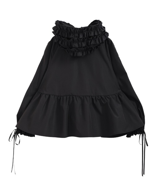 MERAKI（メラキ）の「[MERAKI] フリルフードペプラムパーカーJKT（パーカー・レディース・ブラック・FREE）」の18枚目の写真