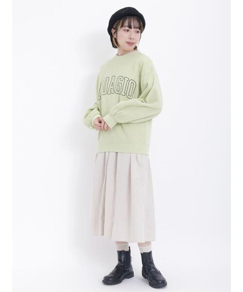 Samansa Mos2（サマンサ モスモス）の「飛び裏毛ロゴアソートプリントスウェット（Tシャツ/カットソー・レディース・モカ/ブルー/ピンク/チャコールグレー/グリーン/オフホワイト・F）」の14枚目の写真