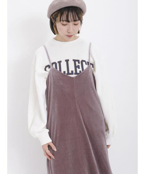 Samansa Mos2（サマンサ モスモス）の「飛び裏毛ロゴアソートプリントスウェット（Tシャツ/カットソー・レディース・モカ/ブルー/ピンク/チャコールグレー/グリーン/オフホワイト・F）」の18枚目の写真