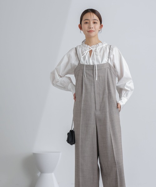 【nano universe】ハイウエストサロペットパンツ ハイウエスト サロペット パンツ