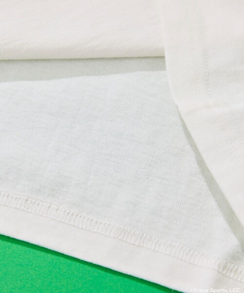 FREAK'S STORE(フリークスストア)の「prince/プリンス prince ワンポイントロゴ ラグラン切り替えロングスリーブTシャツ/ロンT/9分袖(Tシャツ/カットソー・メンズ・チャコールグレー/オフホワイト/ブラック/ホワイト・LARGE/MEDIUM)」の5枚目の写真