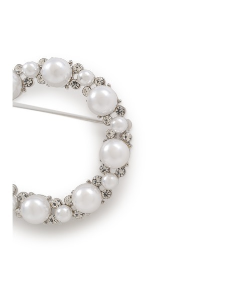 CELFORD（セルフォード）の「パール×ビジューサークルブローチ（ブローチ/コサージュ・レディース・シルバー・FREE）」の3枚目の写真