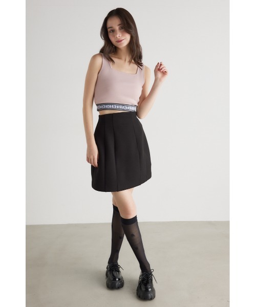 rienda(リエンダ)の「ゴムデザインノースリーブカットトップス 春服(タンクトップ・レディース・アイボリー/ブラック/ピンク・FREE)」の14枚目の写真