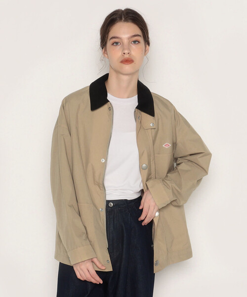 DANTON（ダントン）の「WOMEN'S NYLON TAFFETA WORK JACKET（ブルゾン・レディース・ブラック/オリーブ/ベージュ・34/36/38）」の2枚目の写真