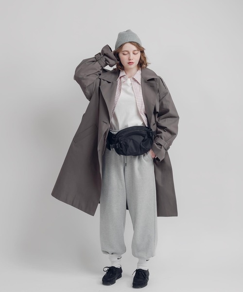 MUHET（ミュエータ）の「トレンチコート（トレンチコート・レディース・ネイビー/チャコールグレー/ベージュ・X-LARGE/MEDIUM）」の9枚目の写真