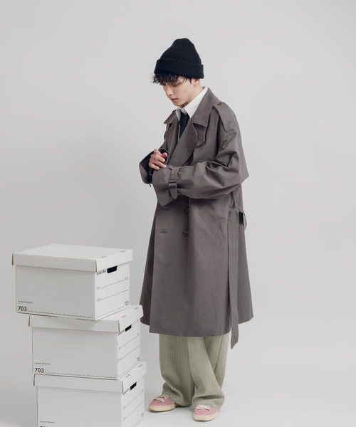 MUHET（ミュエータ）の「トレンチコート（トレンチコート・レディース・ネイビー/チャコールグレー/ベージュ・X-LARGE/MEDIUM）」の17枚目の写真