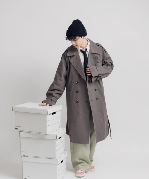 MUHET（ミュエータ）の「トレンチコート（トレンチコート・レディース・ネイビー/チャコールグレー/ベージュ・X-LARGE/MEDIUM）」の15枚目の写真