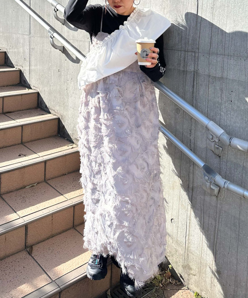 archives(アルシーヴ)の「〈limited〉FRINGE CAMISOLE DRESS(ワンピース・レディース・グレー/ブラック/アイボリー・MEDIUM)」の18枚目の写真