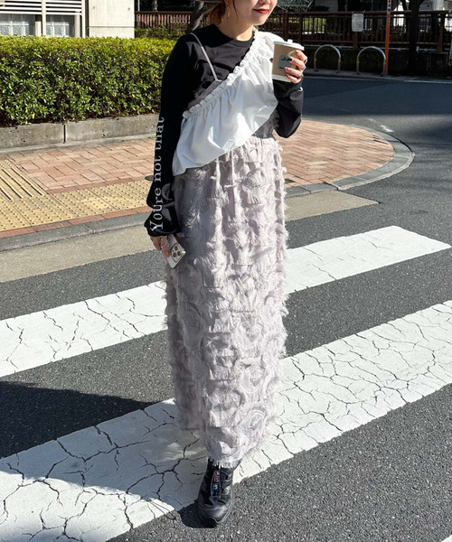 archives(アルシーヴ)の「〈limited〉FRINGE CAMISOLE DRESS(ワンピース・レディース・グレー/ブラック/アイボリー・MEDIUM)」の17枚目の写真