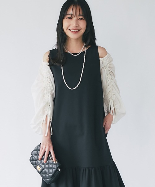 La boutique BonBon シアードッキングドロストスリーブワンピース La boutique BonBon（ラブティックボンボン）の「シアー