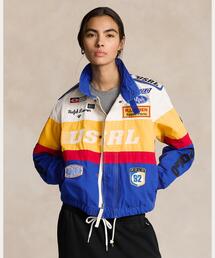 【美品】ポロ・ラルフローレン キャンバスグラフィックボンバージャケット Mサイズ POLO RALPH LAUREN - ポロ ラルフローレン グラフィック