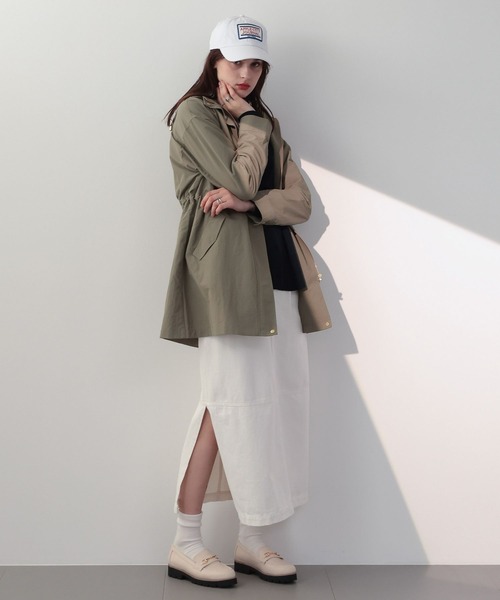 saloon(サルーン)の「SALOON(サルーン)/ステッチ切り替えロングスカート【手洗い可】(スカート・レディース・ホワイト/ブラック/ブルー・SMALL/MEDIUM)」の9枚目の写真