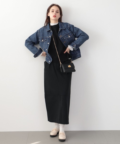 saloon(サルーン)の「SALOON(サルーン)/ステッチ切り替えロングスカート【手洗い可】(スカート・レディース・ホワイト/ブラック/ブルー・SMALL/MEDIUM)」の14枚目の写真