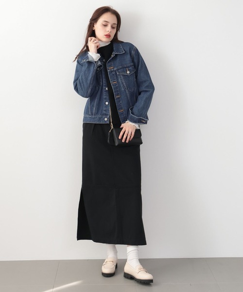 saloon(サルーン)の「SALOON(サルーン)/ステッチ切り替えロングスカート【手洗い可】(スカート・レディース・ホワイト/ブラック/ブルー・SMALL/MEDIUM)」の15枚目の写真