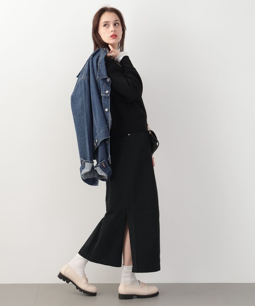 saloon(サルーン)の「SALOON(サルーン)/ステッチ切り替えロングスカート【手洗い可】(スカート・レディース・ホワイト/ブラック/ブルー・SMALL/MEDIUM)」の16枚目の写真