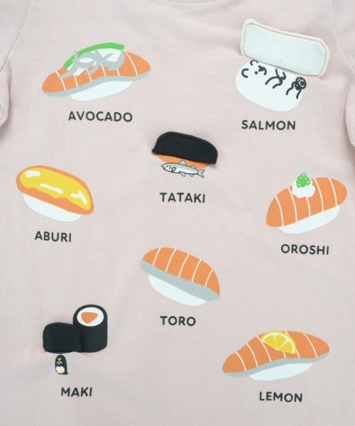 CHEEK ROOM（チークルーム）の「CHEEK ROOM/チークルーム サーモンまつりTシャツ（Tシャツ/カットソー・キッズ・アイボリー/イエロー/ピンク・80ｃｍ/90cm/100cm/110cm/120cm/130cm）」の14枚目の写真