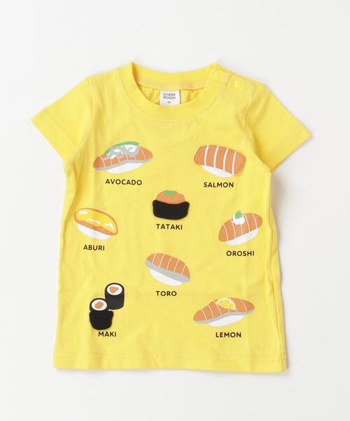 CHEEK ROOM（チークルーム）の「CHEEK ROOM/チークルーム サーモンまつりTシャツ（Tシャツ/カットソー・キッズ・アイボリー/イエロー/ピンク・80ｃｍ/90cm/100cm/110cm/120cm/130cm）」の15枚目の写真