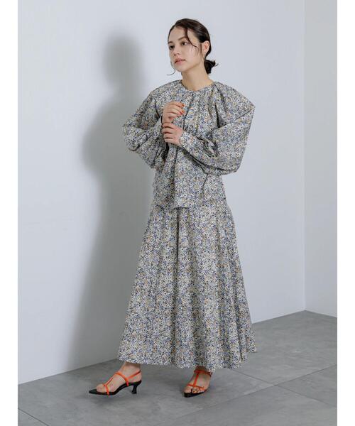 Te chichi（テチチ）の「【Atelier Bloom】フラワープリントフレアースカート（セットアップ可)（スカート・レディース・ブラック・F）」の7枚目の写真