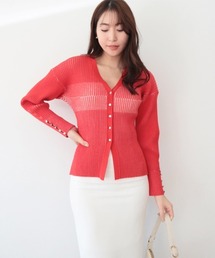 AMBIENT（アンビエント）の「コントラストリブニットカーディガン（カーディガン/ボレロ）」