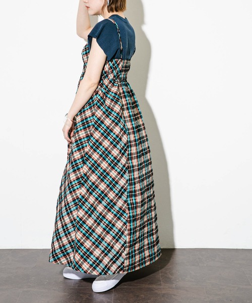 KBF(ケイビーエフ)の「スイッチングマキシキャミワンピース(ワンピース・レディース・グリーン系その他/ブラック/オレンジ系その他・ONE)」の11枚目の写真