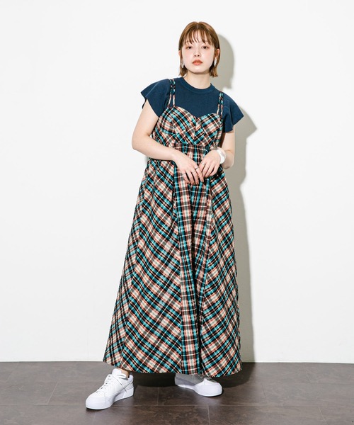 KBF(ケイビーエフ)の「スイッチングマキシキャミワンピース(ワンピース・レディース・グリーン系その他/ブラック/オレンジ系その他・ONE)」の13枚目の写真