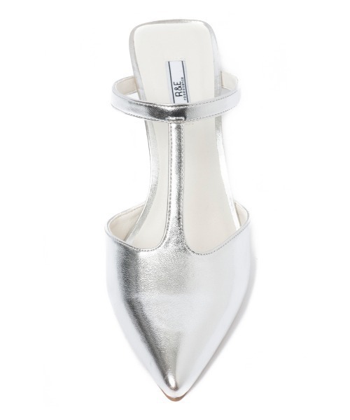 R&E（アールアンドイー）の「【24SS新作】【R&E】Tストラップカットミュールパンプス（パンプス・レディース・シルバー/アイボリー/ブラック/ピンクベージュ・22.5cm/23cm/23.5cm/24cm/24.5cm/22cm）」の7枚目の写真