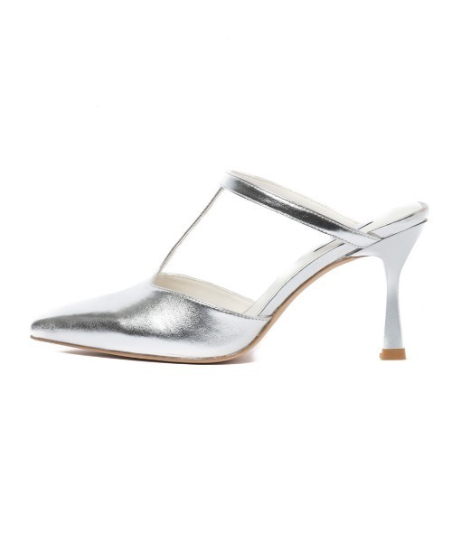 R&E（アールアンドイー）の「【24SS新作】【R&E】Tストラップカットミュールパンプス（パンプス・レディース・シルバー/アイボリー/ブラック/ピンクベージュ・22.5cm/23cm/23.5cm/24cm/24.5cm/22cm）」の8枚目の写真